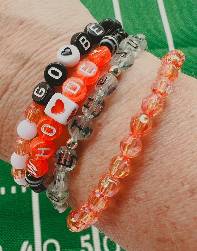 Friendship And WHO DEY Stacking Bracelets 