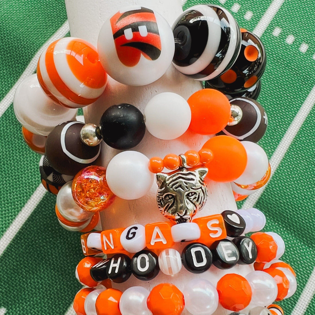 Bracelet Stacks - Who Dey Football Bracelet Set 