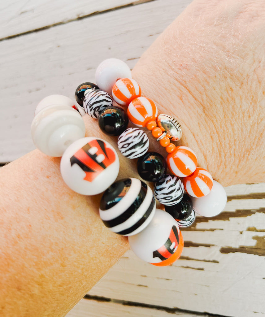 WHO DEY Football Bracelet Set - Cincinnati Football 