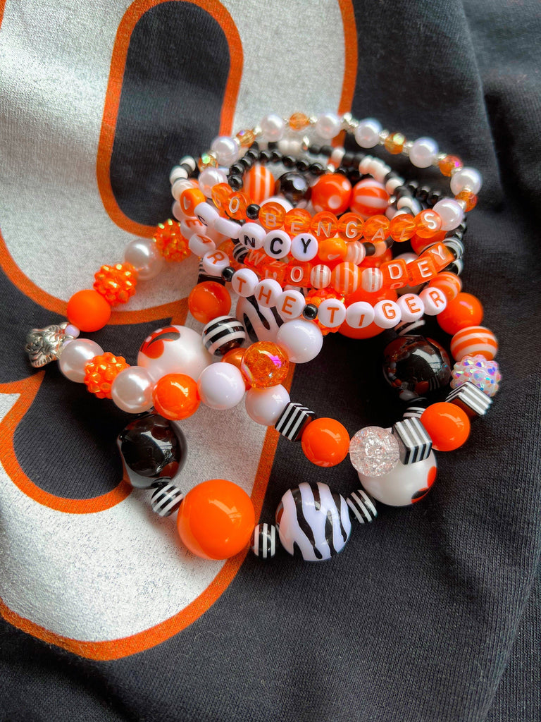 Bracelet Stacks - Cincinnati Football Beaded Bracelet Set