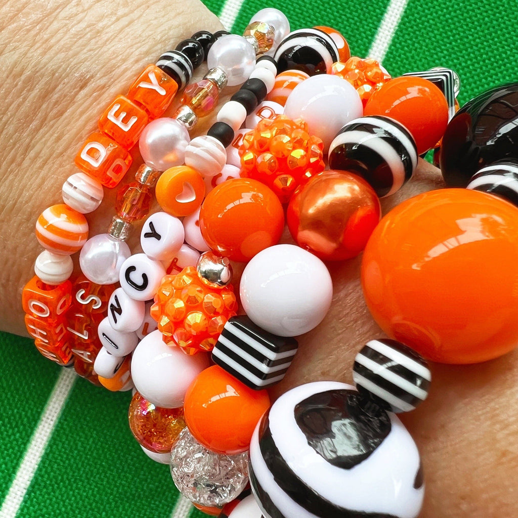 Bracelet Stacks - Football Beaded Bracelet Set 