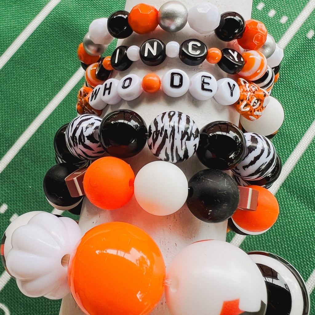 Bracelet Stacks - Football Beaded Bracelet Set 