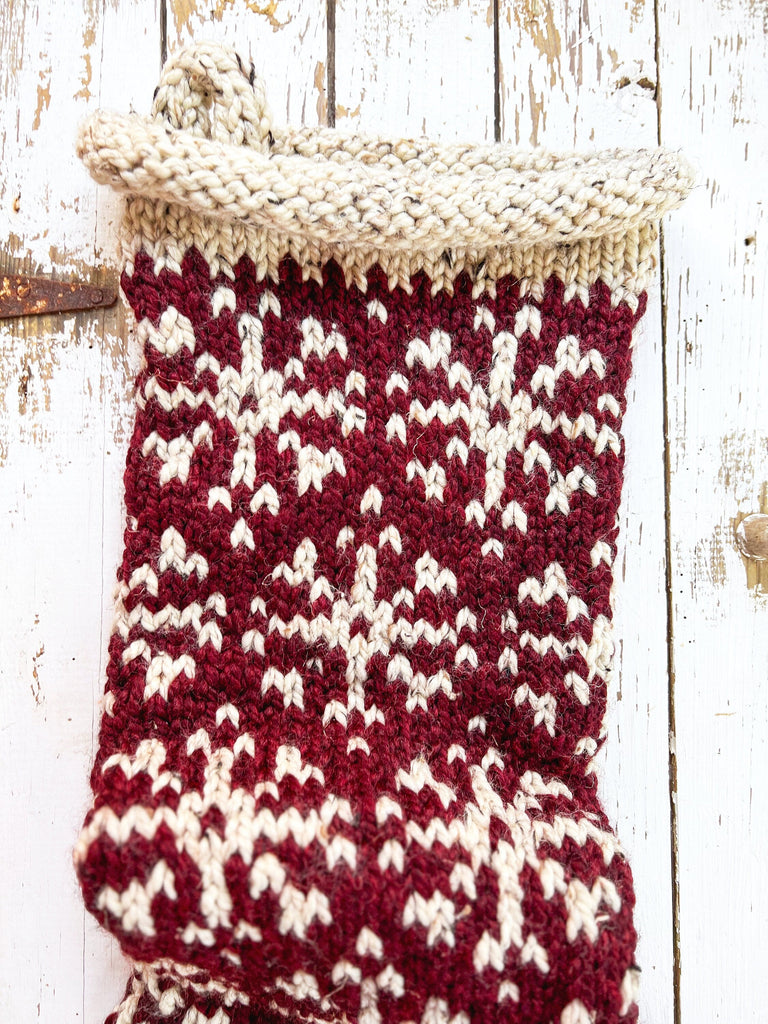 Fair Isle Wool Christmas Stocking - Monogrammed Family
