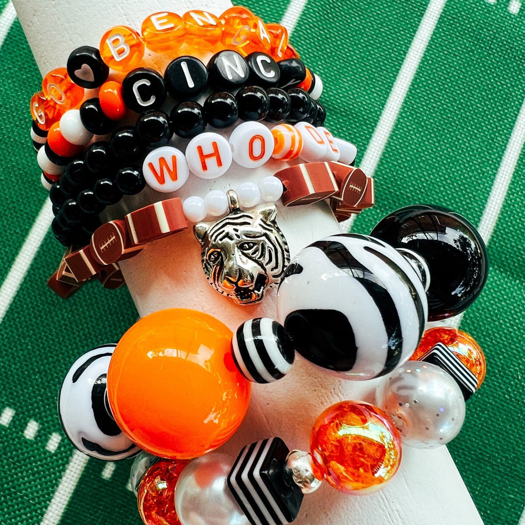 Football Friendship Bracelet Set Cincinnati 