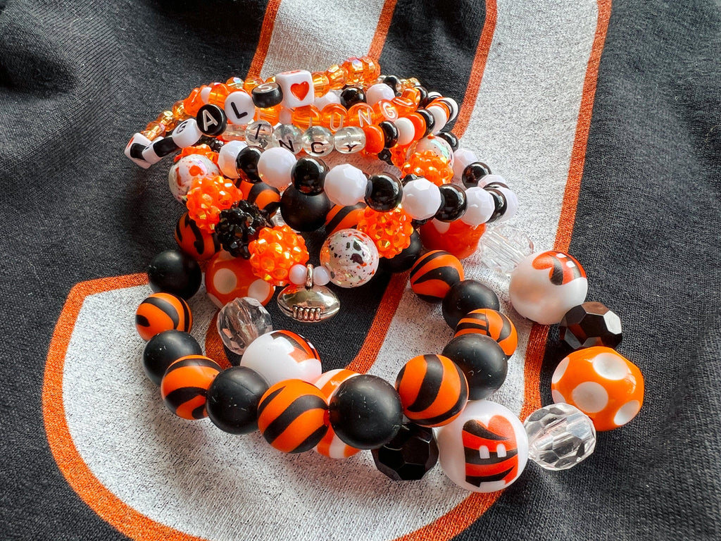 Cincinnati Tailgate Friendship Bracelet Stacks