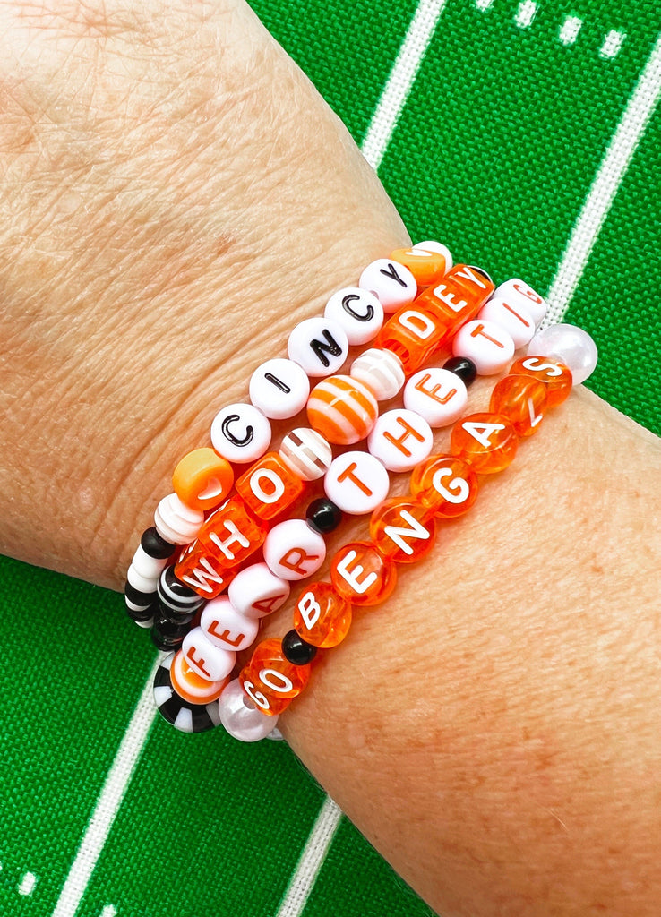 Cincinnati Friendship Stacking And Go Football Bracelets