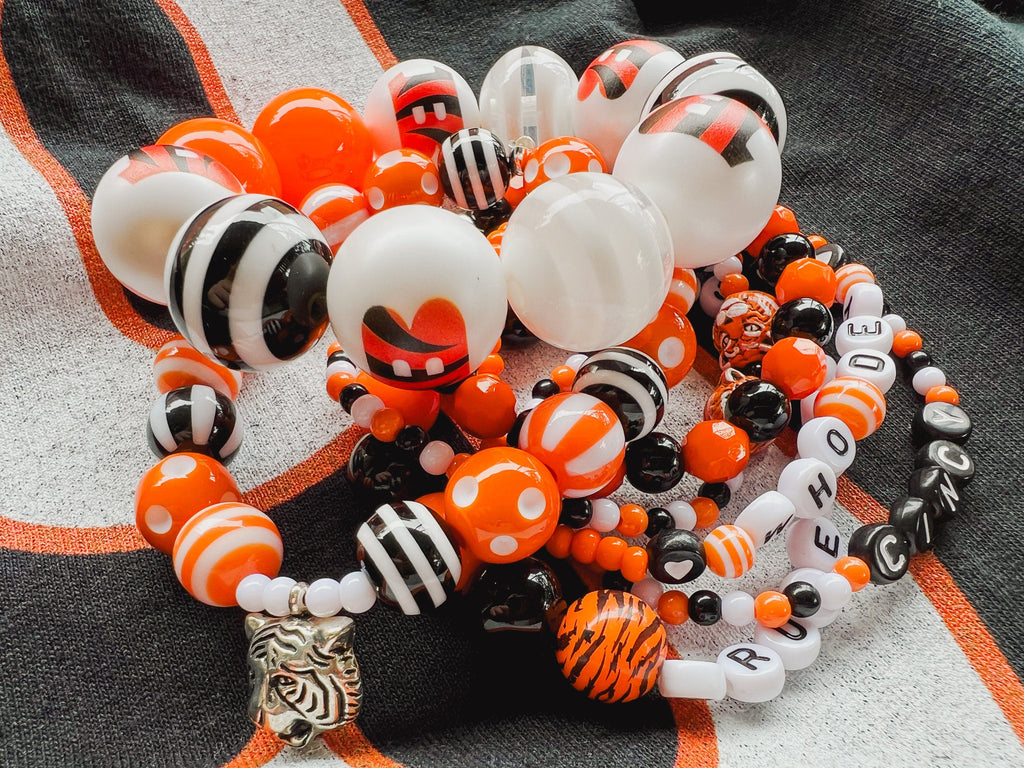 Bracelet Stacks - Cincinnati Friendship Beaded Go Football