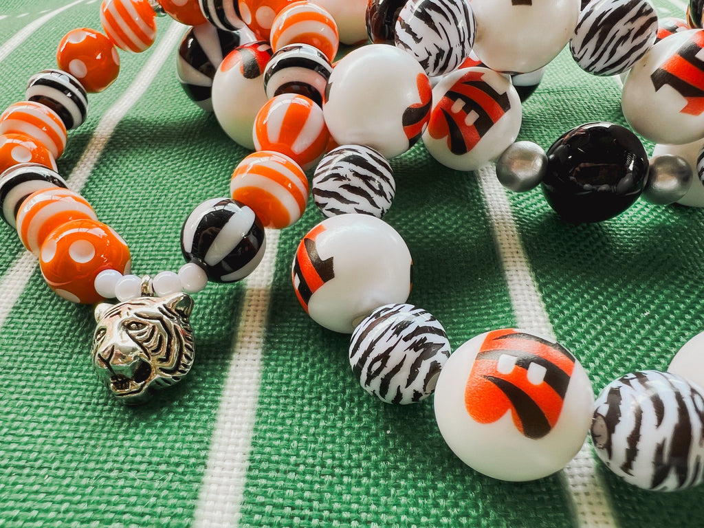 Football Beaded Bracelet Set - 6 Inch