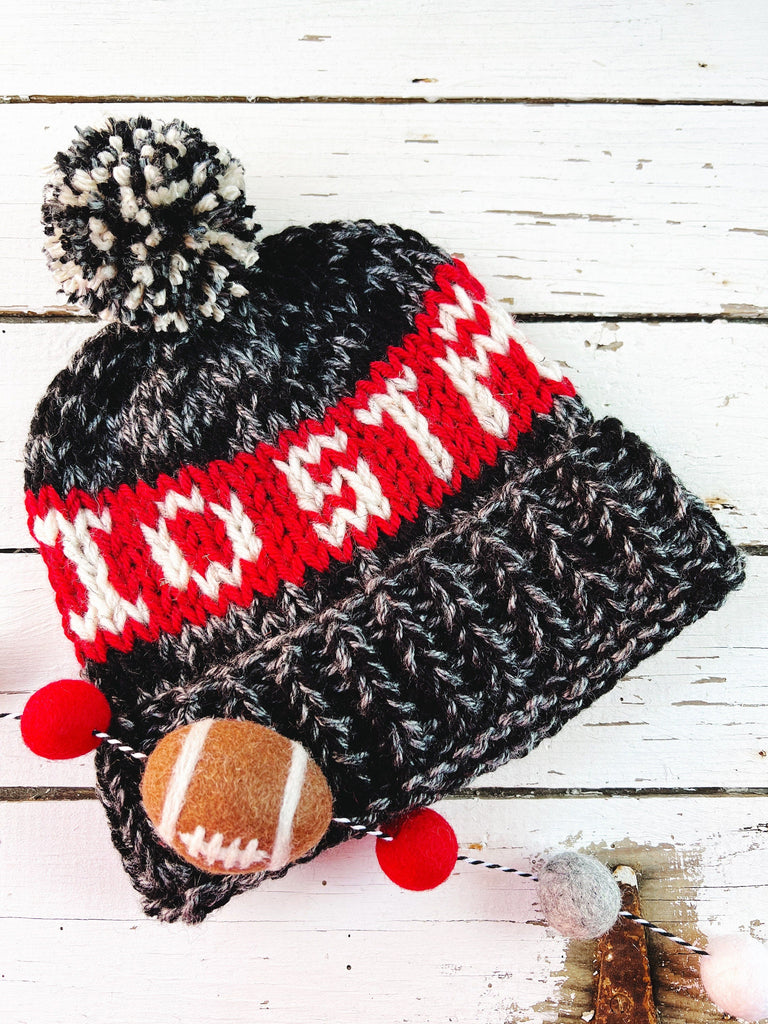 Ohio State Chunky Knit Beanie Folded Brim 