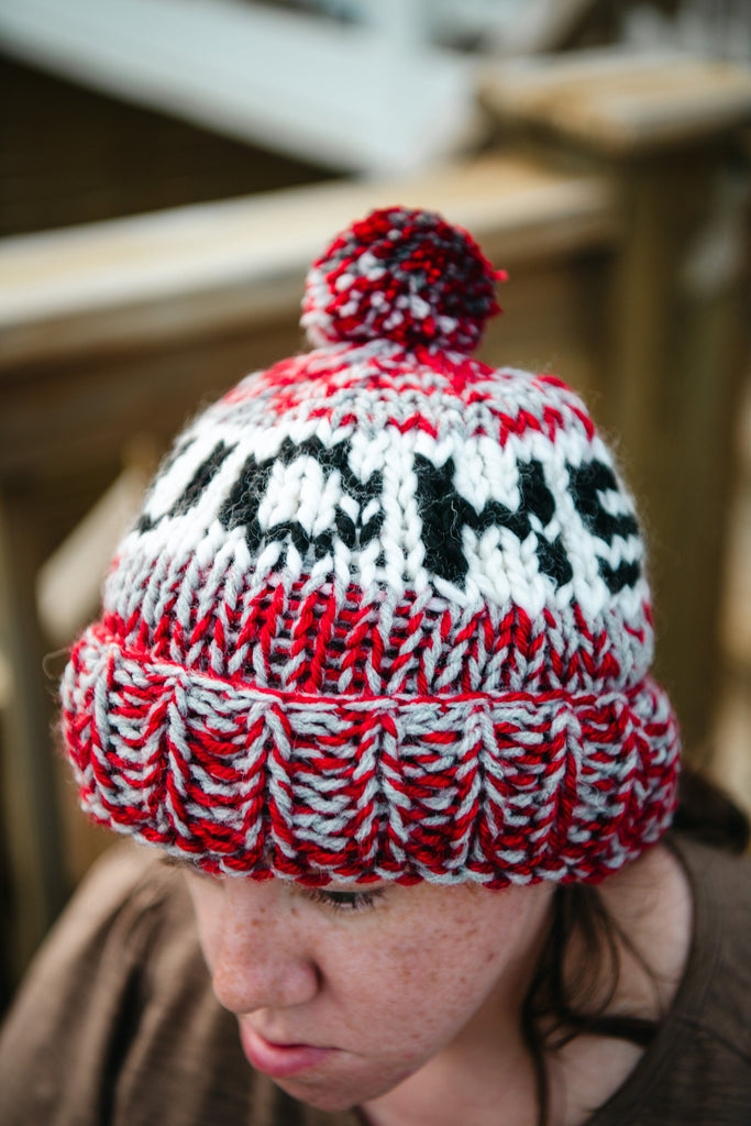 Ohio State - Go Bucks! - Knit Winter Hat with Folded Brim