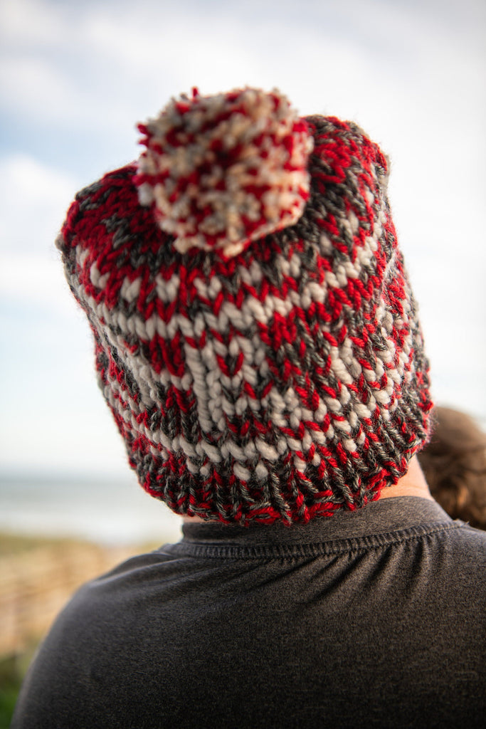 Ready To Ship HAT - Ohio State Hand Knit Hat 