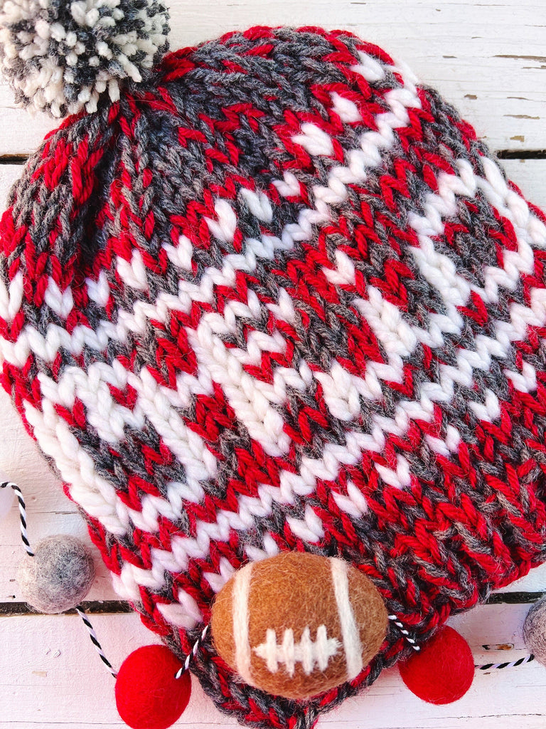 Ready To Ship HAT - Script Ohio Chunky Knitted Winter Hat 