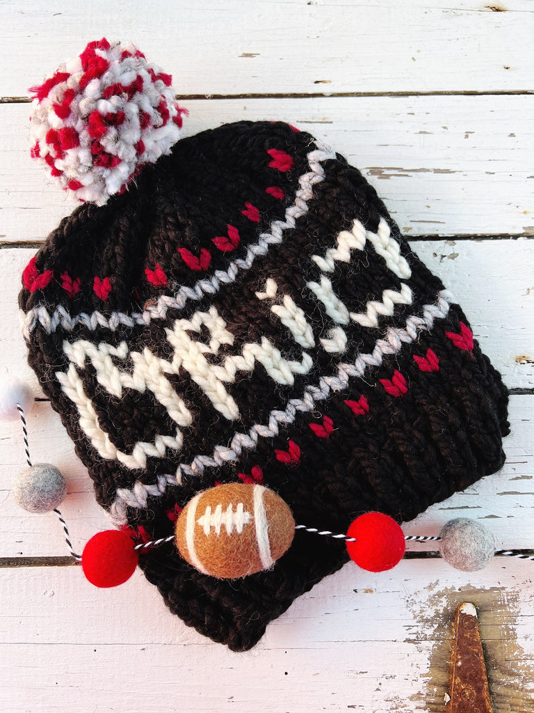 Ohio State  Knit Hat - Script Ohio Design 