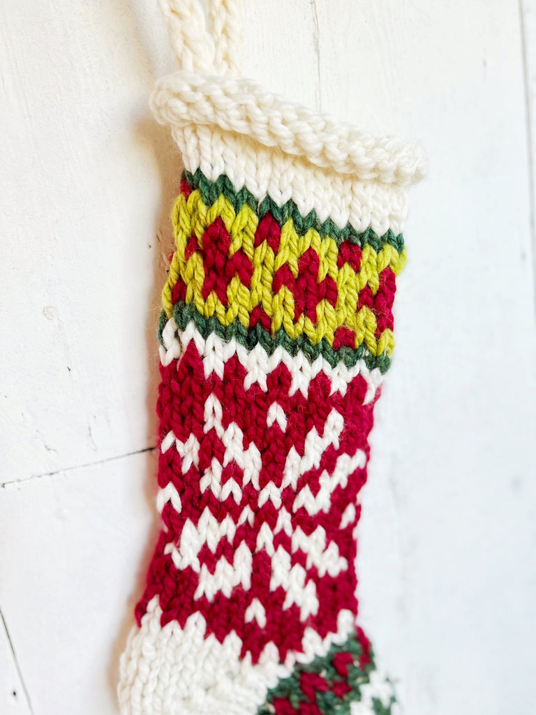 Knitted Personalized Snowflake Christmas Stockings