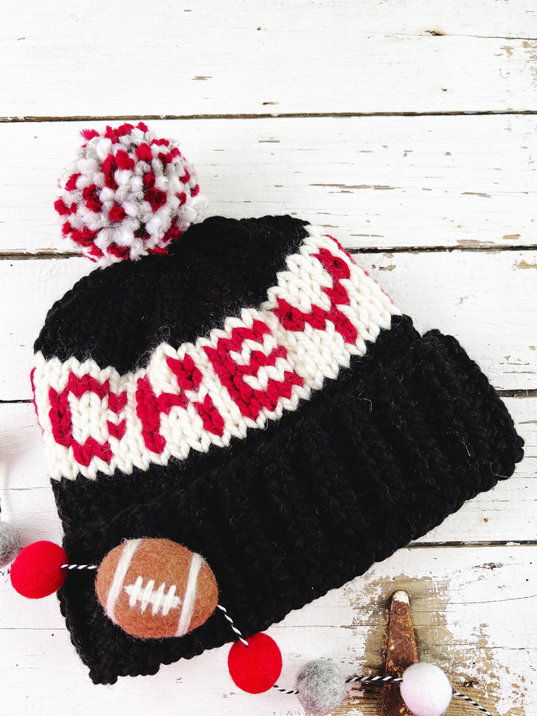 Folded Brim Winter Hat Buckeyes Beanie