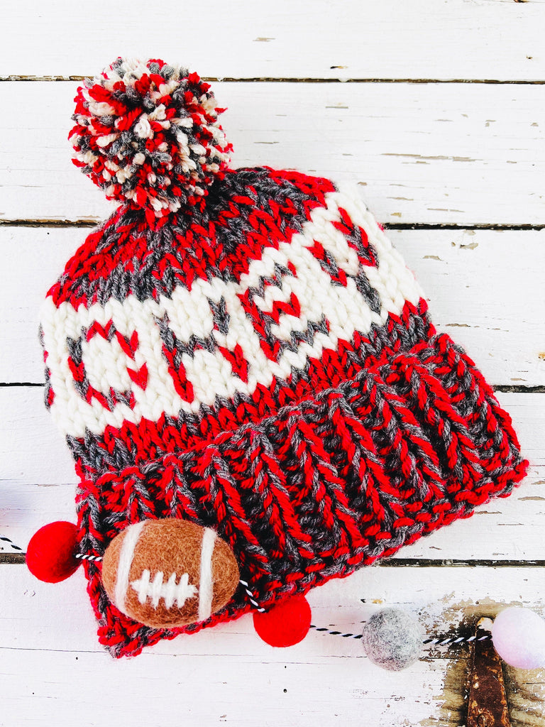 Ohio State - Ready To Ship HAT - Chunky Knit Winter Hat