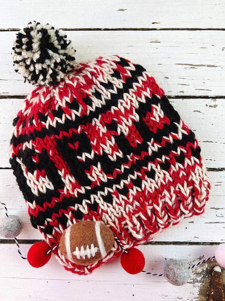 Ohio State Hand Knit Hat - Script Ohio 