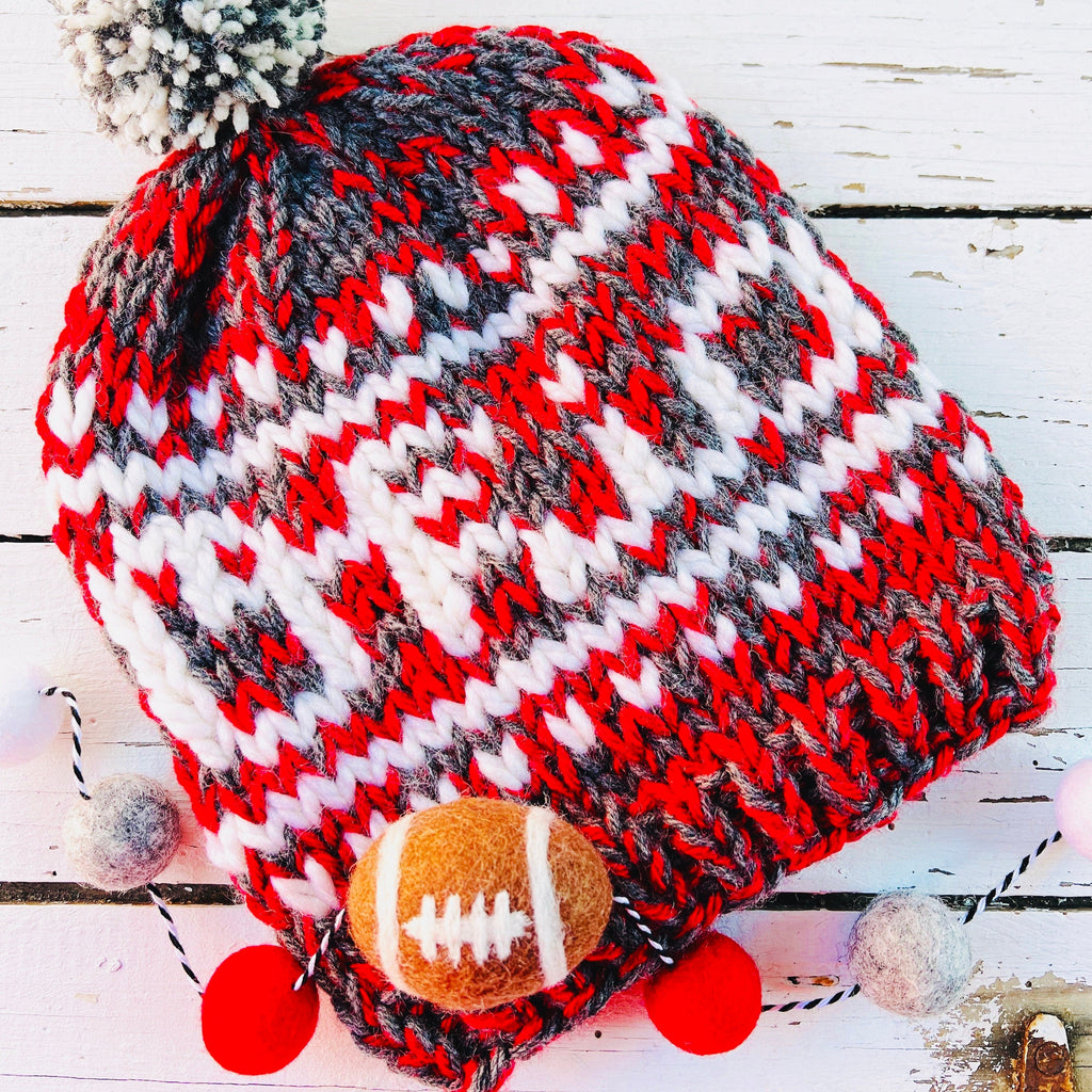 Ohio State Hand Knit Hat 