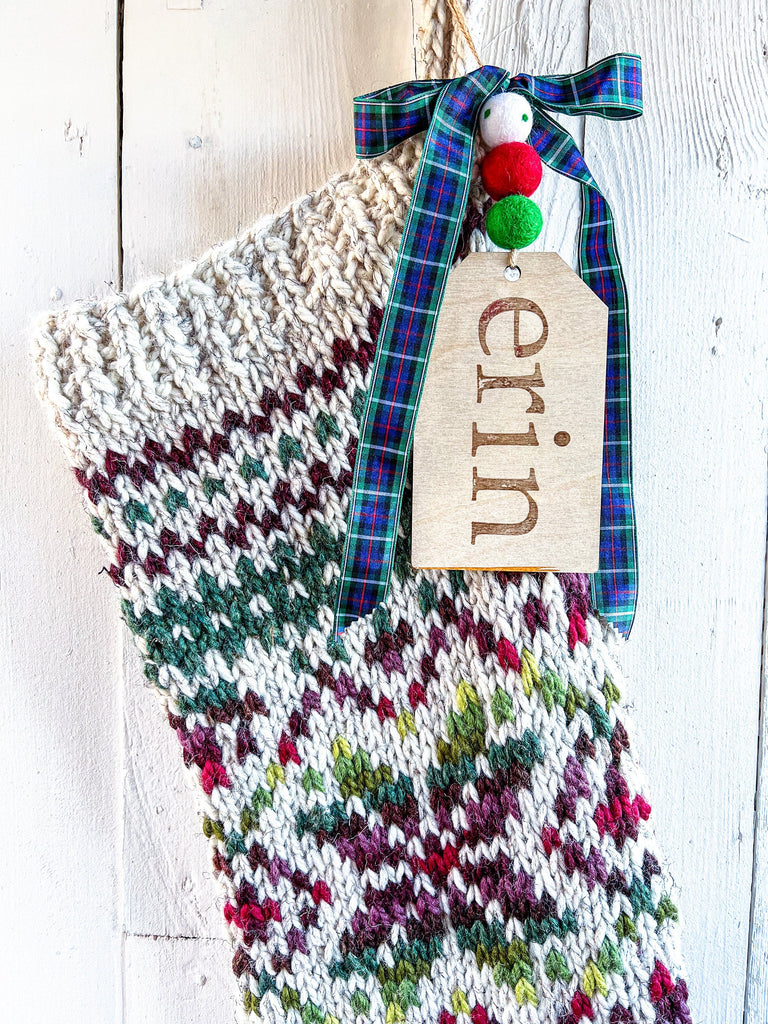 Ombre Snowflake Knit Stocking