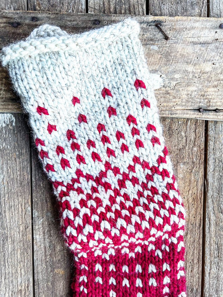 Hand Knit Personalized Christmas Stocking READY To SHIP