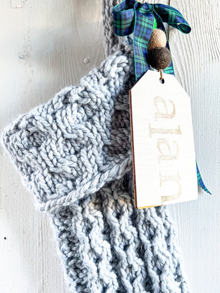 Personalized Cable Knit Christmas Stocking