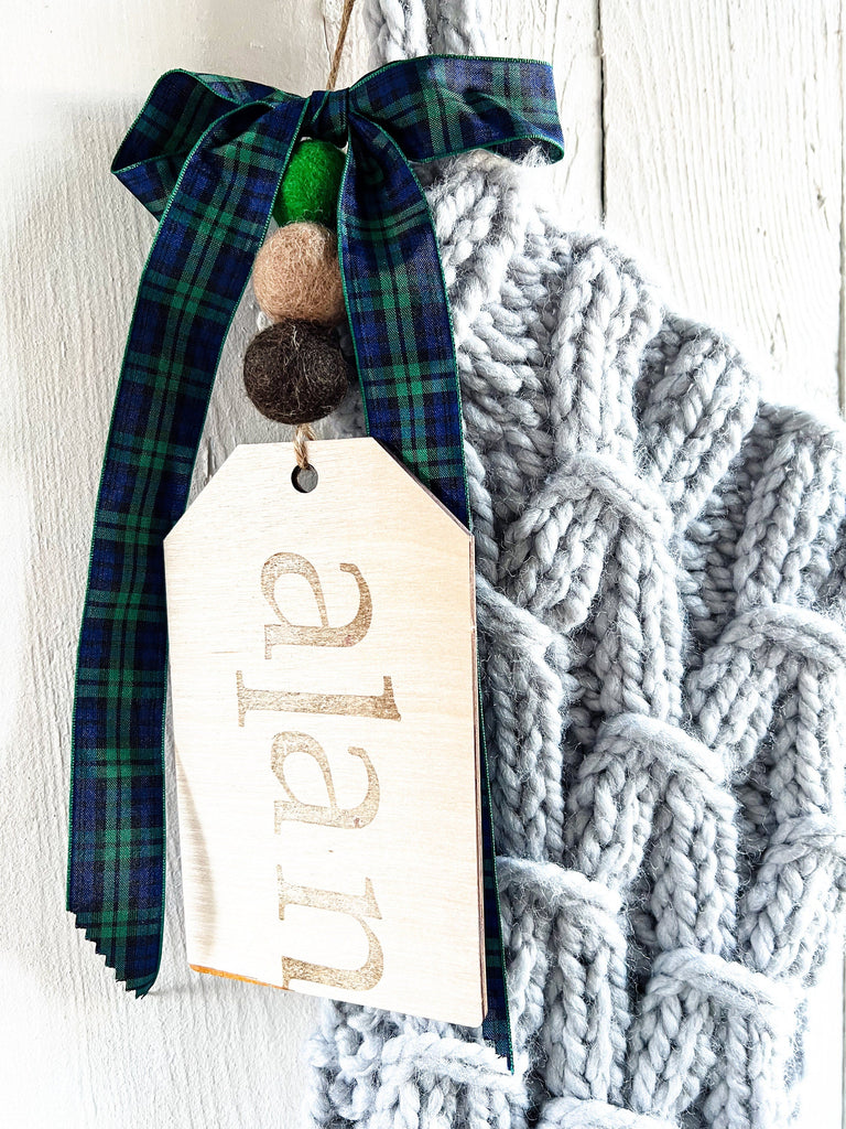 Large Personalized Cable Knit Stocking 