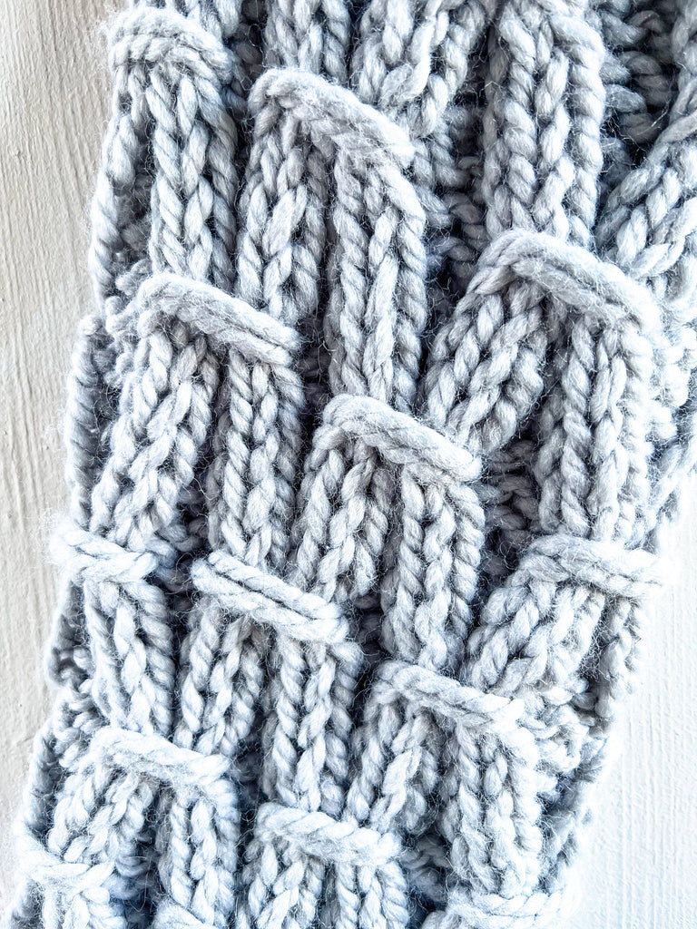 Ready To Ship - Personalized Chunky Cable Knit Stocking 