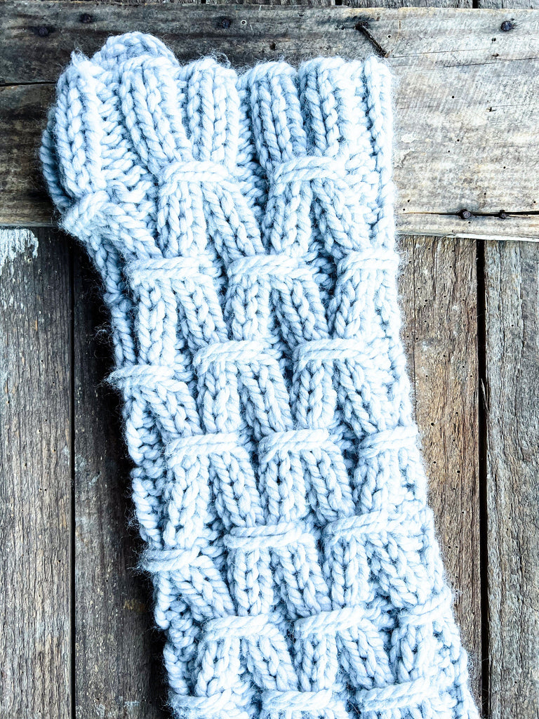 Ready To Ship Stockings - Chunky Steel Blue 