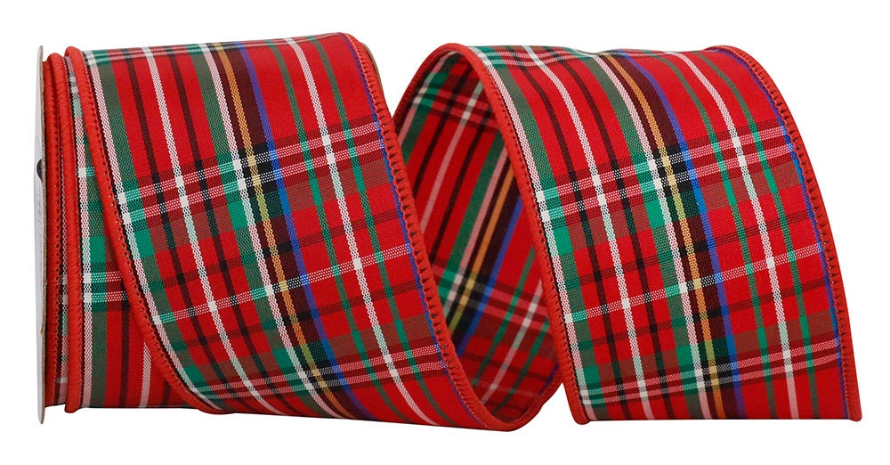 Wired Ribbon Spools - 2.5 in 10yd Scottish Wedding DIY Bows